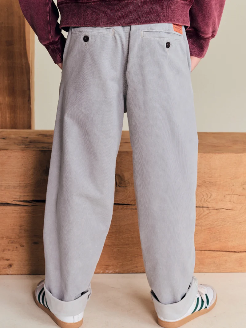 Cordhose Luke Grau