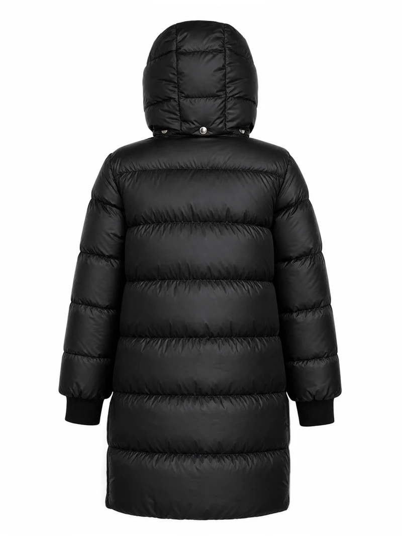 Wintermantel Puffer Shiny Schwarz