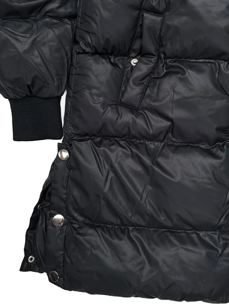 Wintermantel Puffer Shiny Schwarz