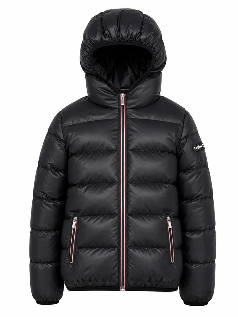 Winterjacke Puffer Shiny Schwarz