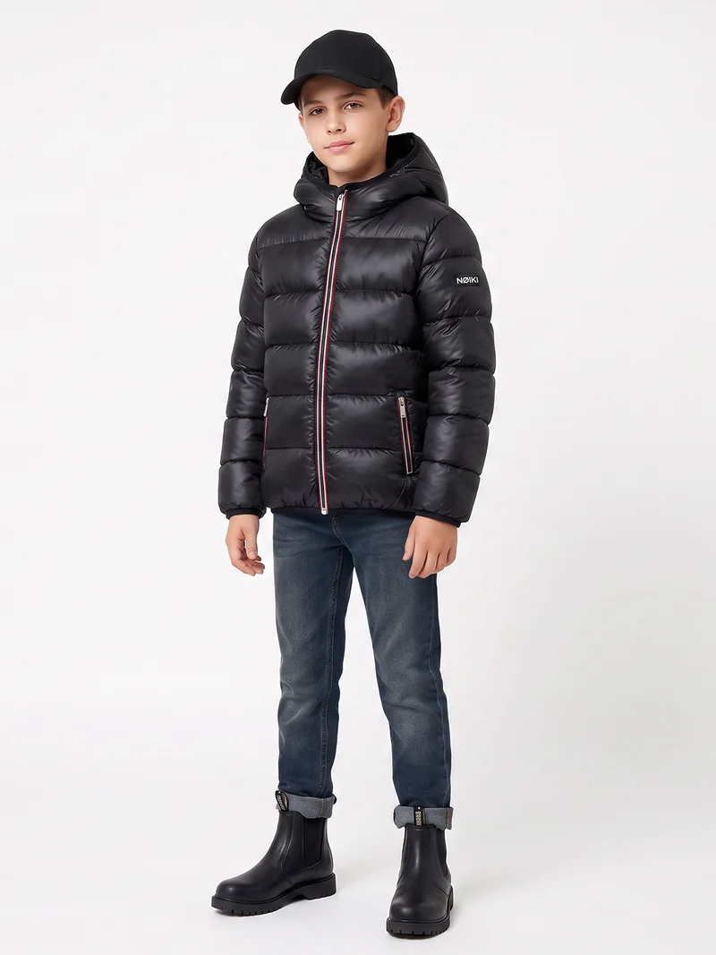 Winterjacke Puffer Shiny Schwarz