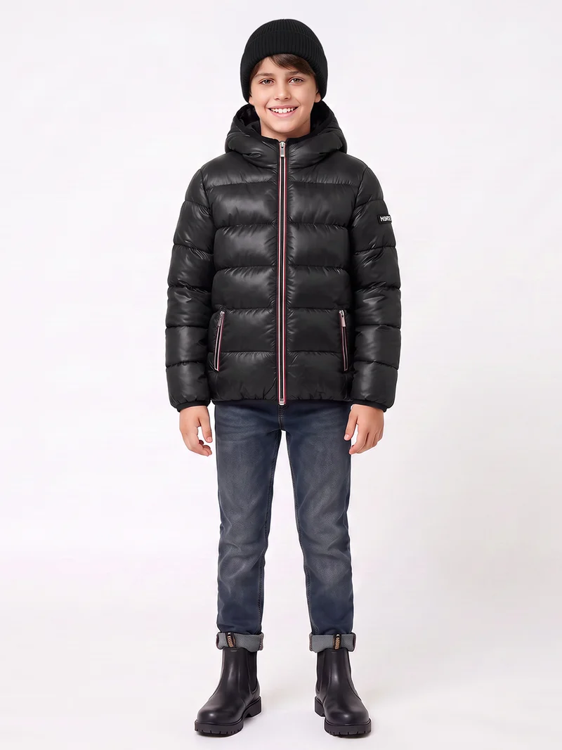 Winterjacke Puffer Shiny Schwarz