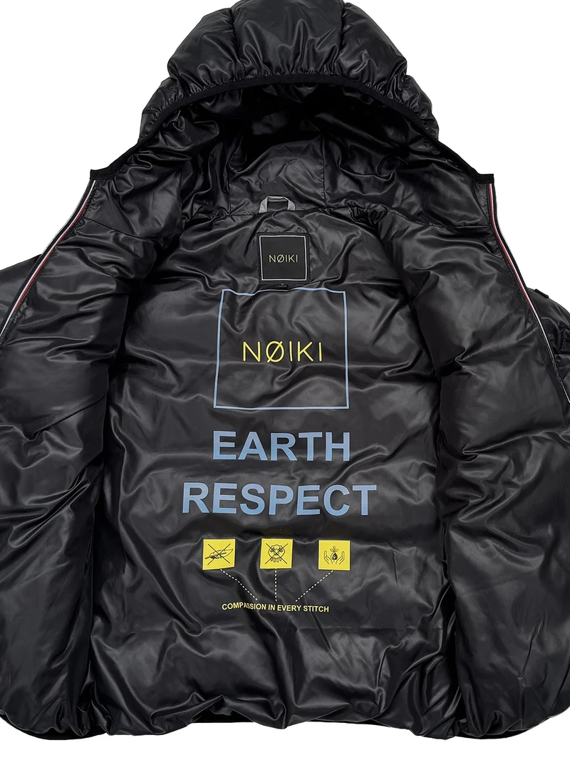 Winterjacke Puffer Shiny Schwarz