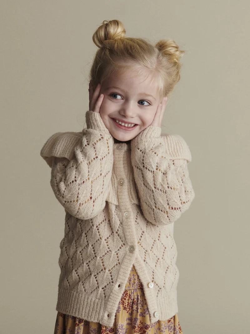 Strickjacke Beige