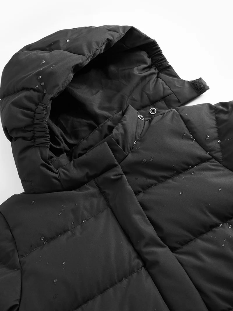 Daunenmantel Oxford Schwarz