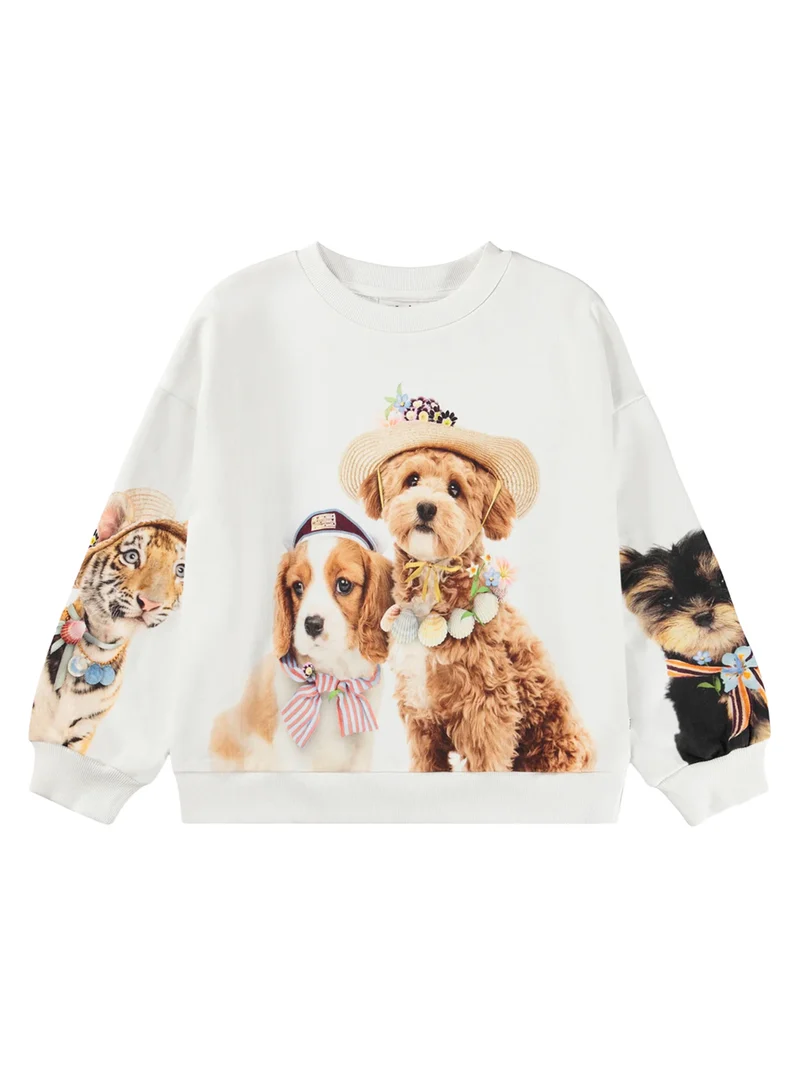 Sweatshirt Maxi Cremeweiß