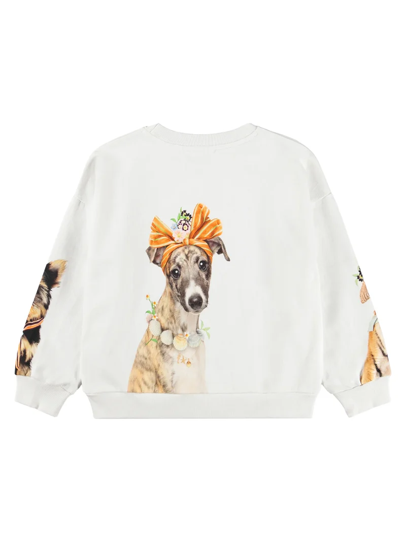 Sweatshirt Maxi Cremeweiß
