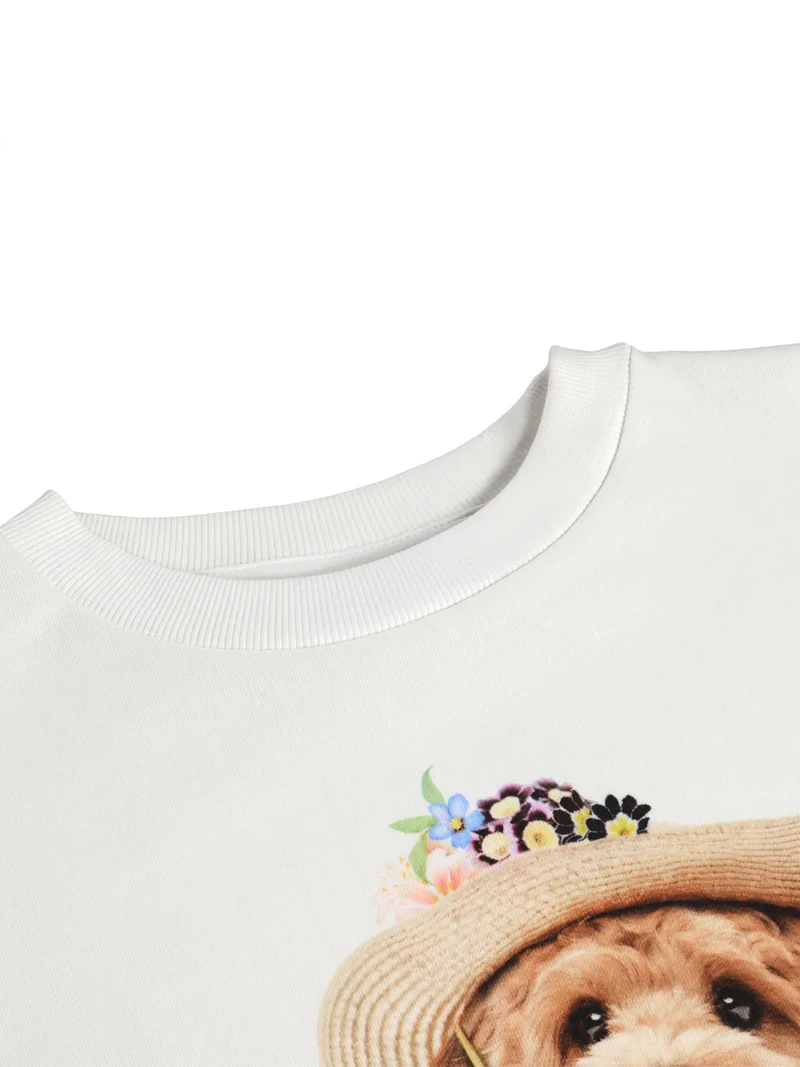 Sweatshirt Maxi Cremeweiß