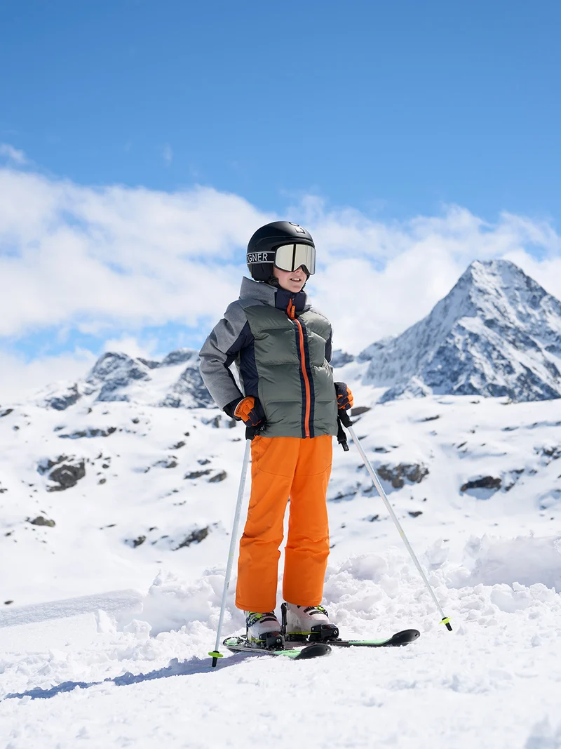 Skijacke Grau
