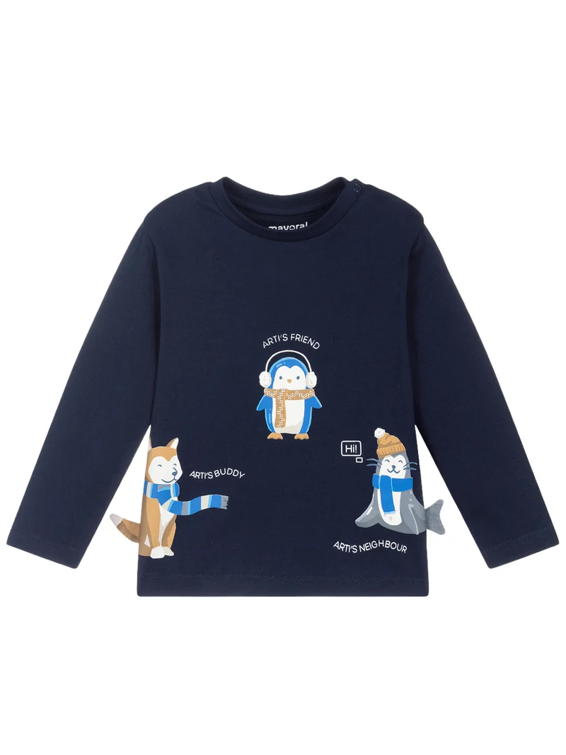 Longsleeve Marineblau