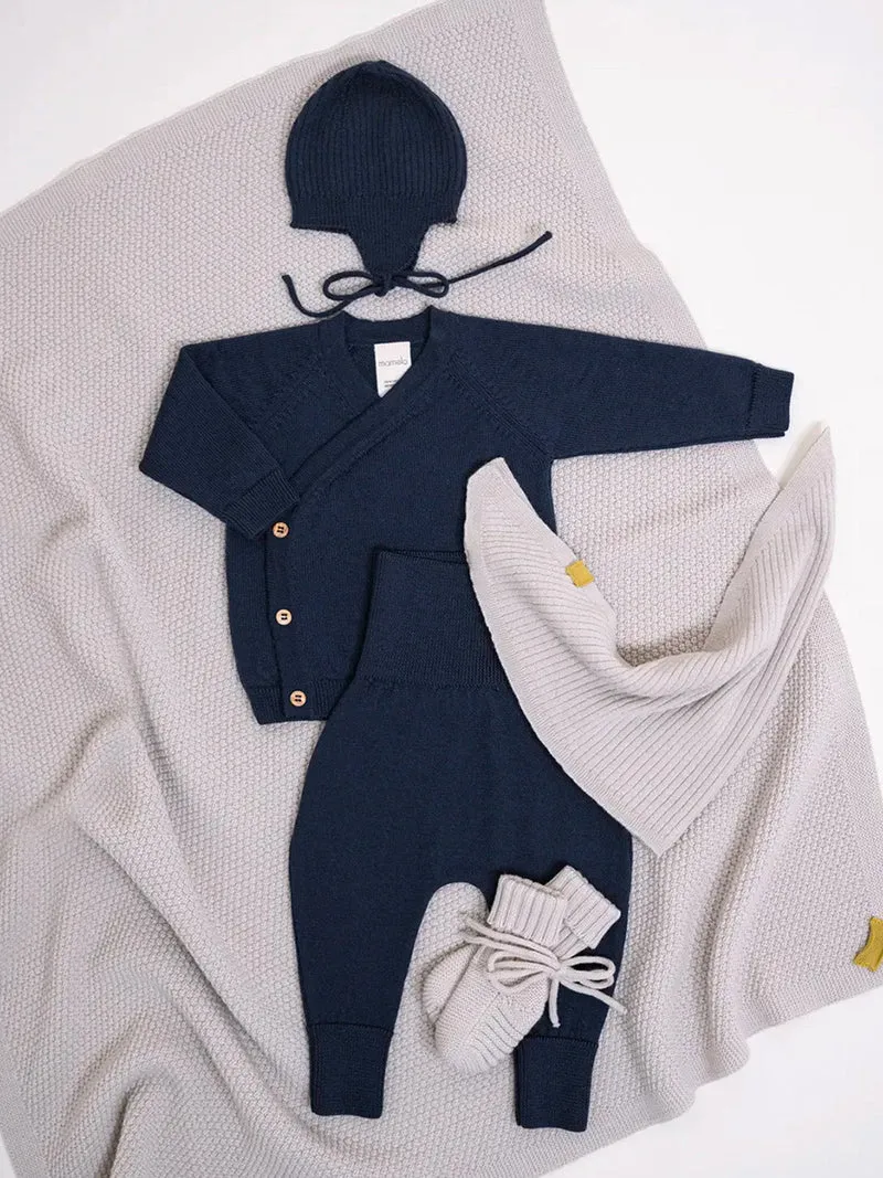 THE WOOLLY BABY JACKET - midnight blue