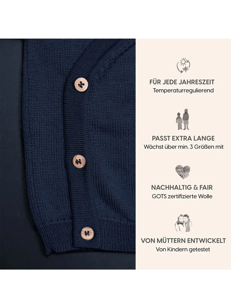 THE WOOLLY BABY JACKET - midnight blue