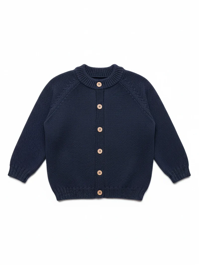 THE WOOLLY CARDIGAN - midnight blue