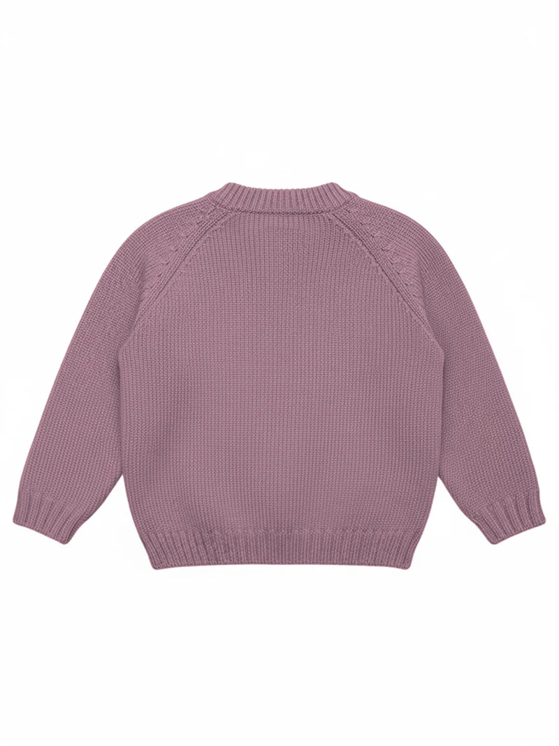 THE WOOLLY CARDIGAN - mauve