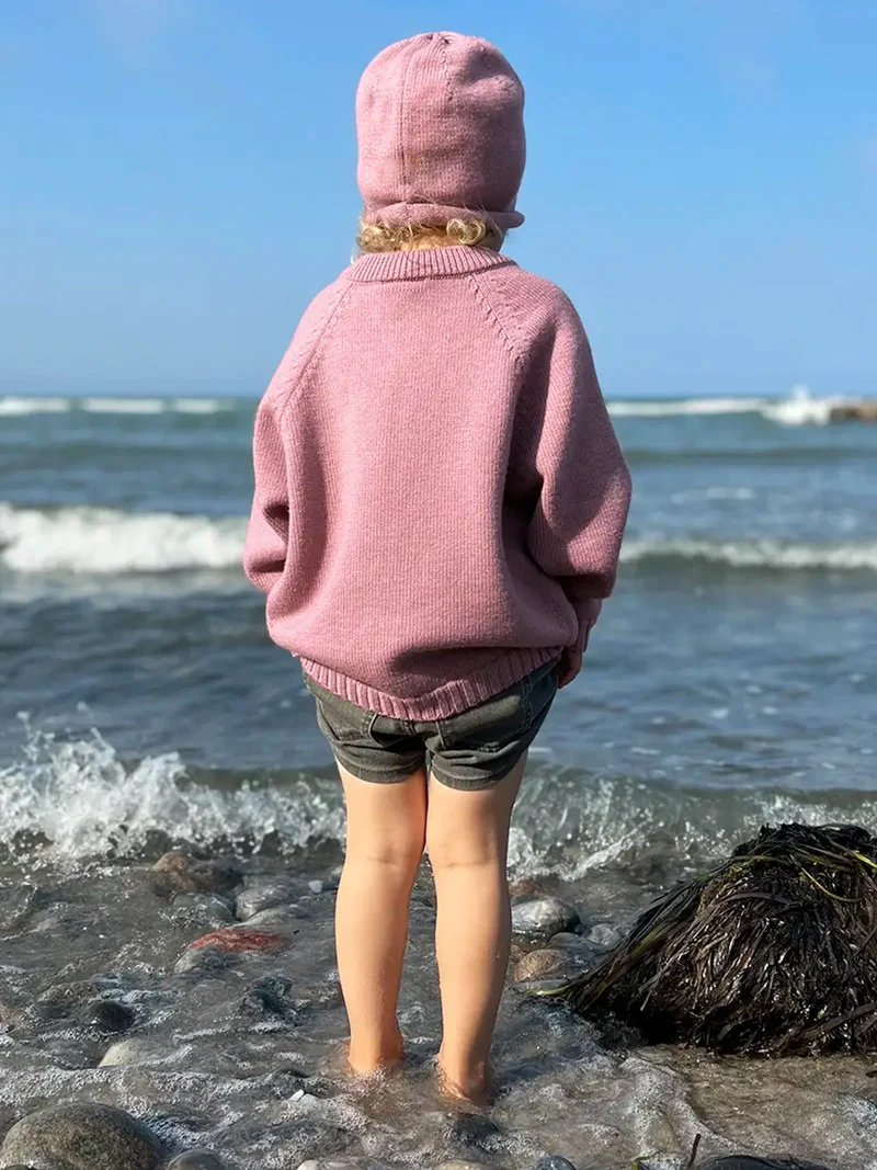THE WOOLLY CARDIGAN - rose