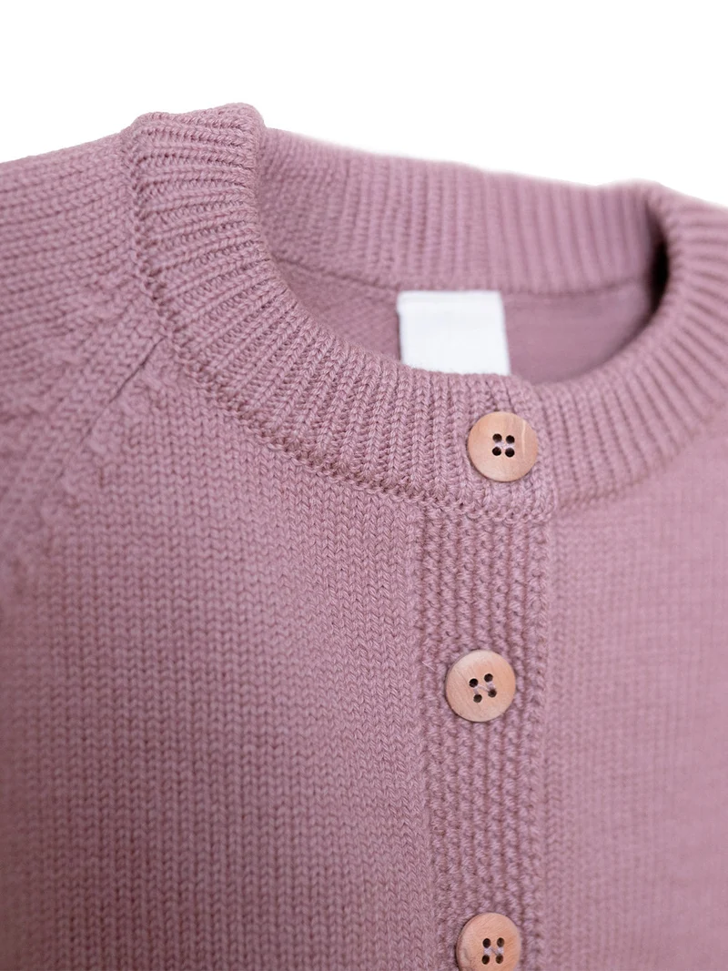 THE WOOLLY CARDIGAN - rose