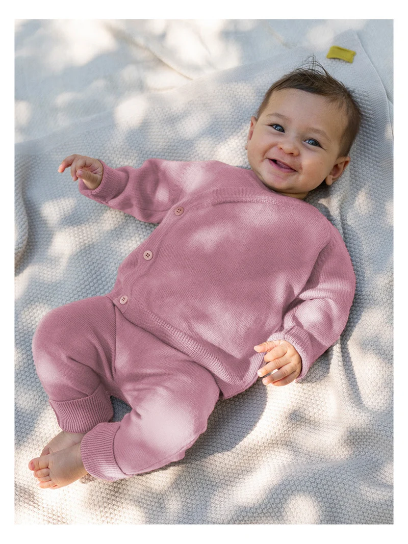 THE WOOLLY BABY JACKET - rose