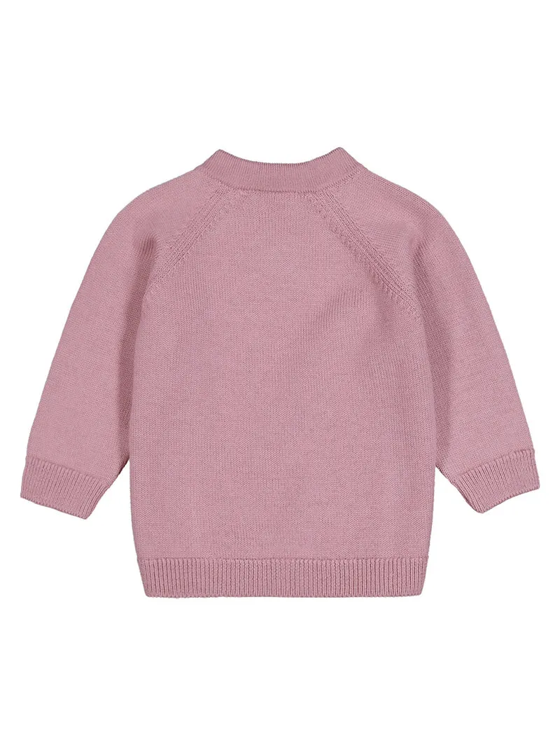 THE WOOLLY BABY JACKET - rose