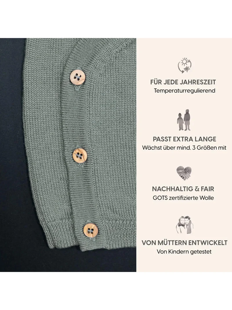 THE WOOLLY BABY JACKET - sage