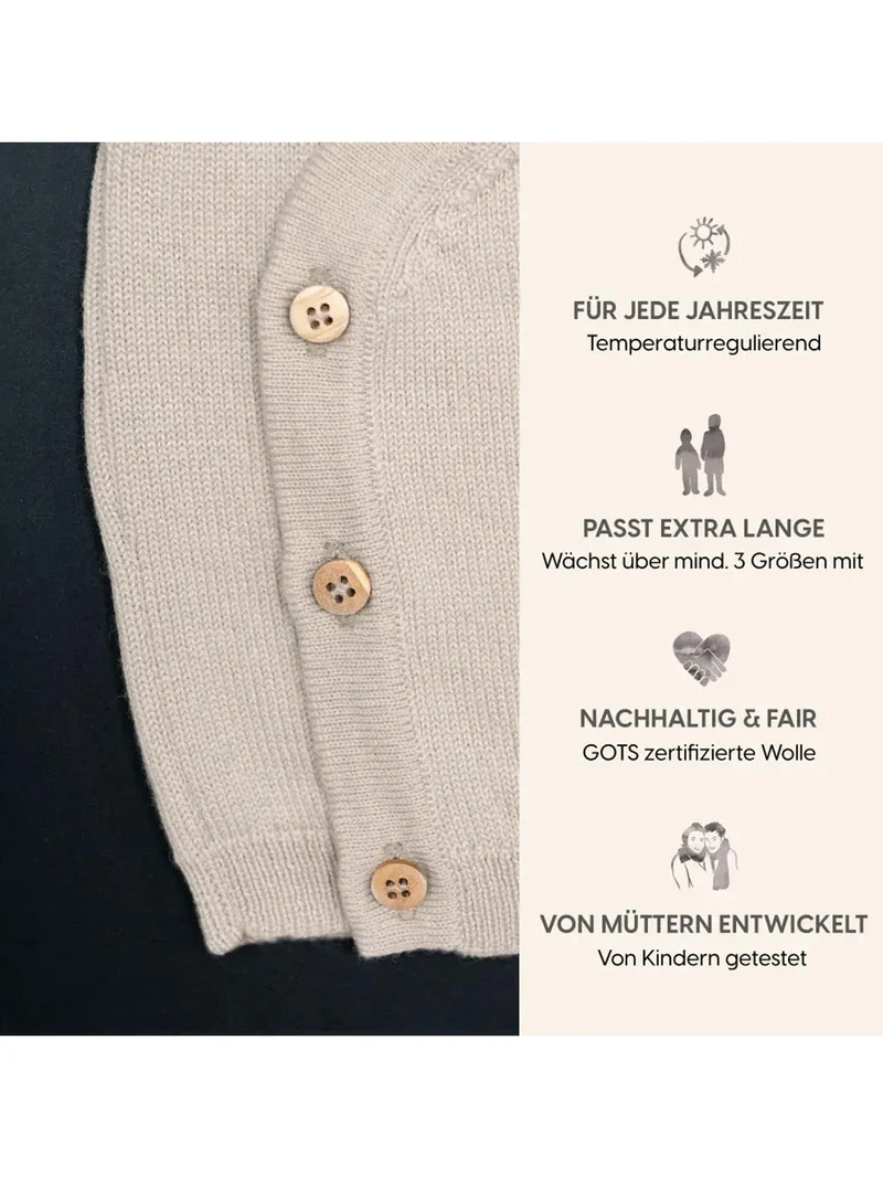 THE WOOLLY BABY JACKET - sand
