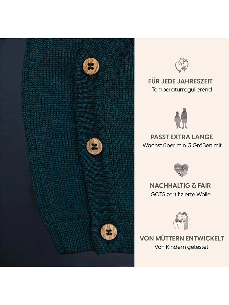 THE WOOLLY BABY JACKET - new petrol