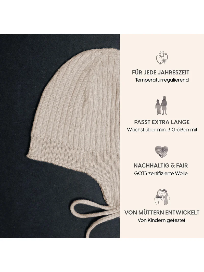 THE WOOLLY BABY HAT - sand
