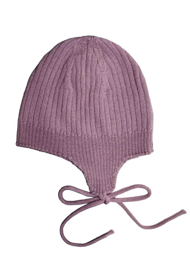 THE WOOLLY BABY HAT - mauve