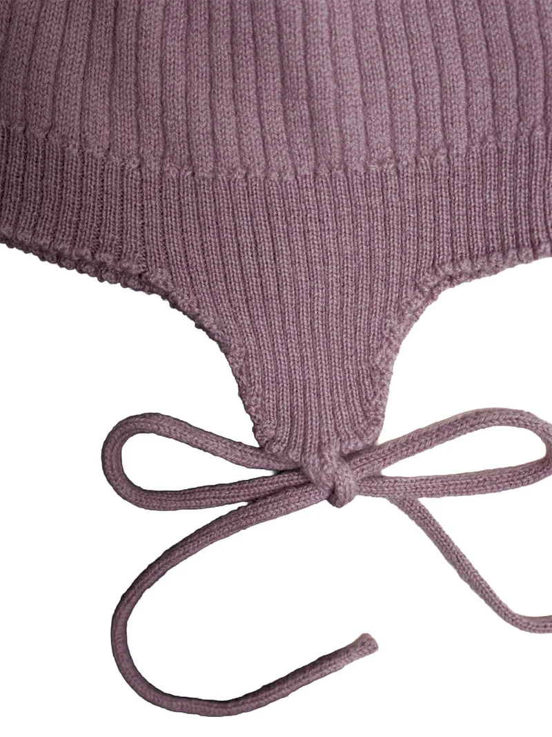 THE WOOLLY BABY HAT - mauve