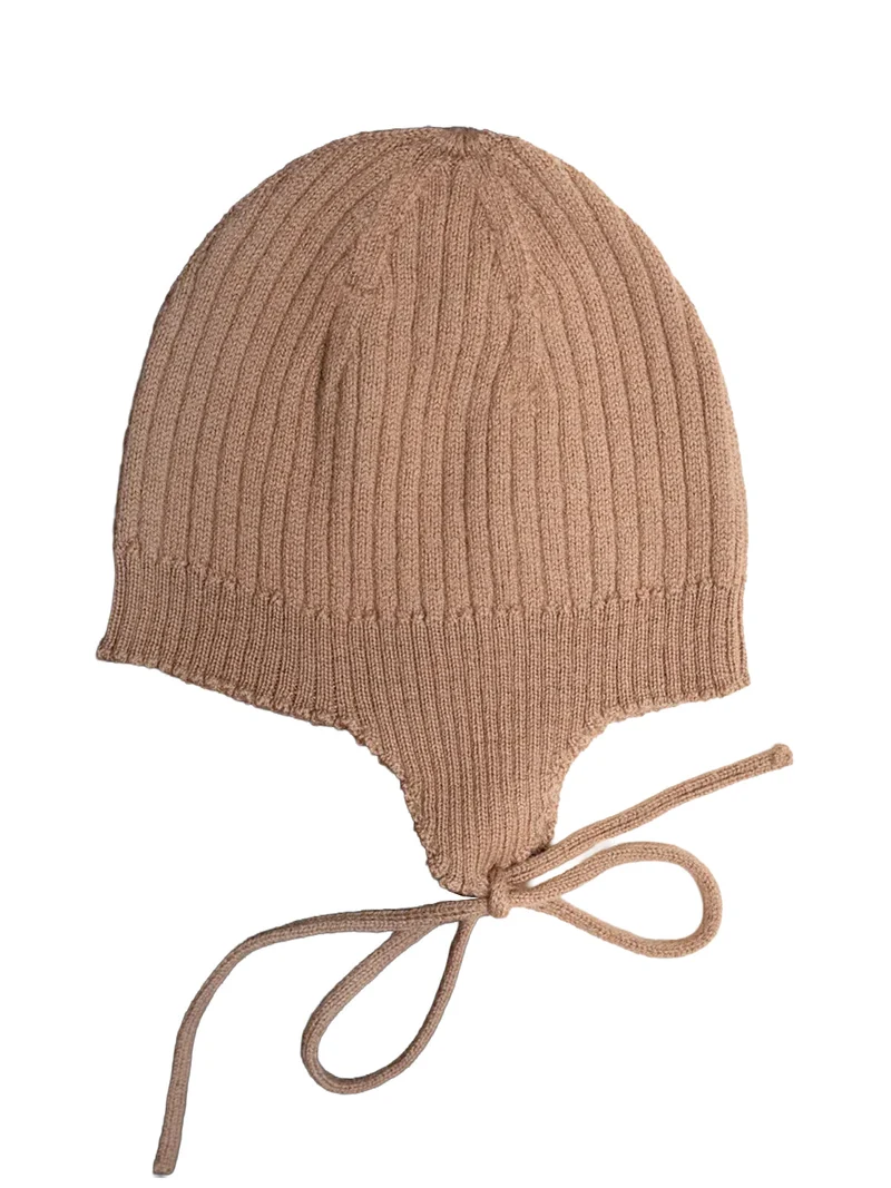 THE WOOLLY BABY HAT - camel