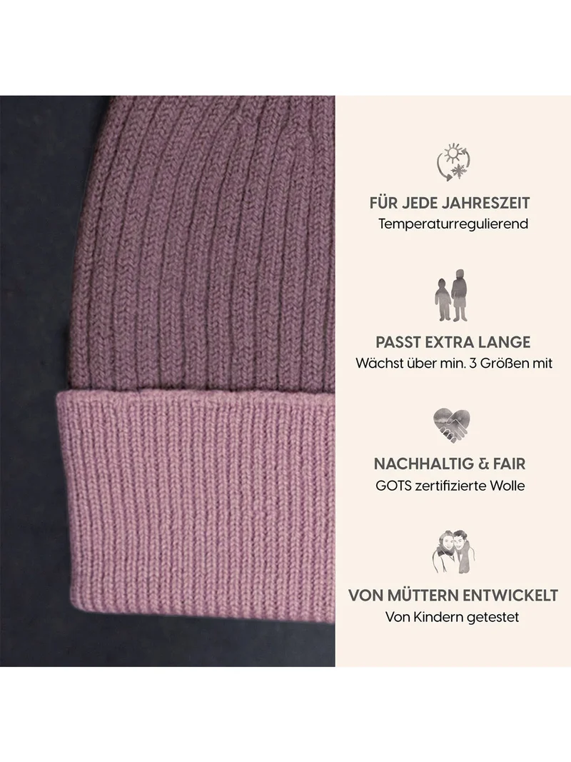 THE WOOLLY BEANIE MULTI - mauve