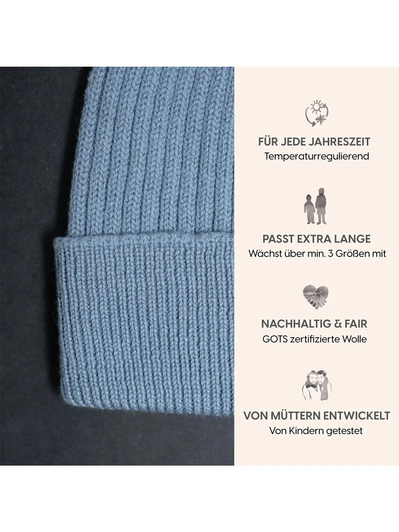 THE WOOLLY BEANIE - blue