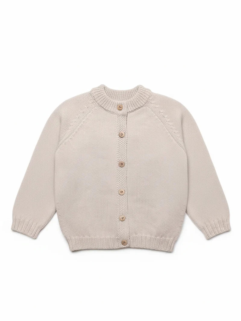 THE WOOLLY CARDIGAN - sand