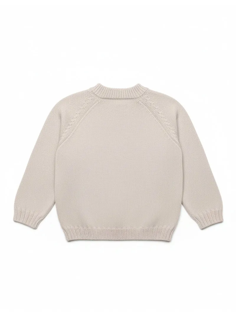 THE WOOLLY CARDIGAN - sand