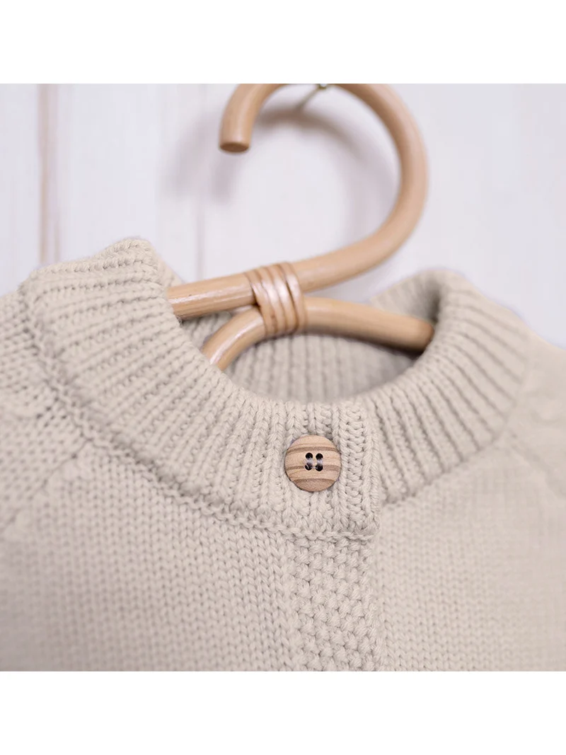 THE WOOLLY CARDIGAN - sand