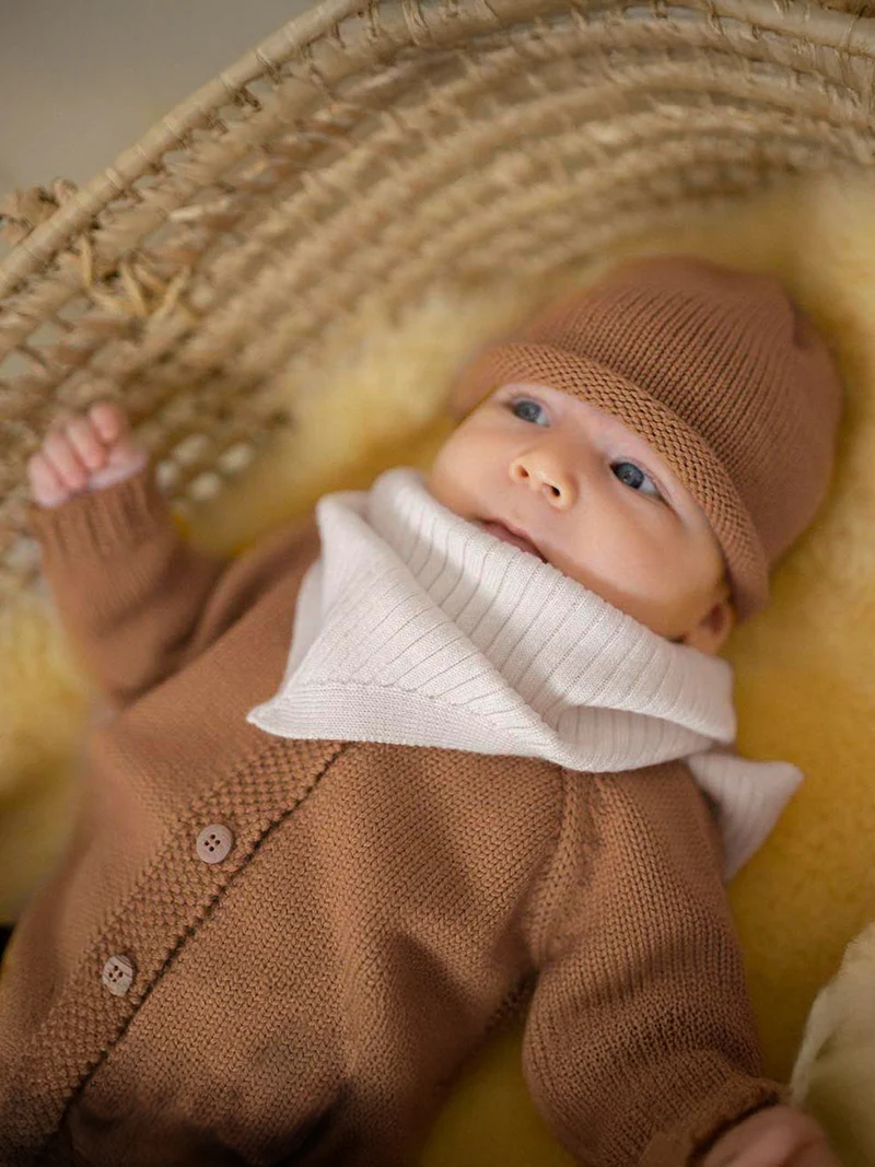 THE WOOLLY CARDIGAN - camel