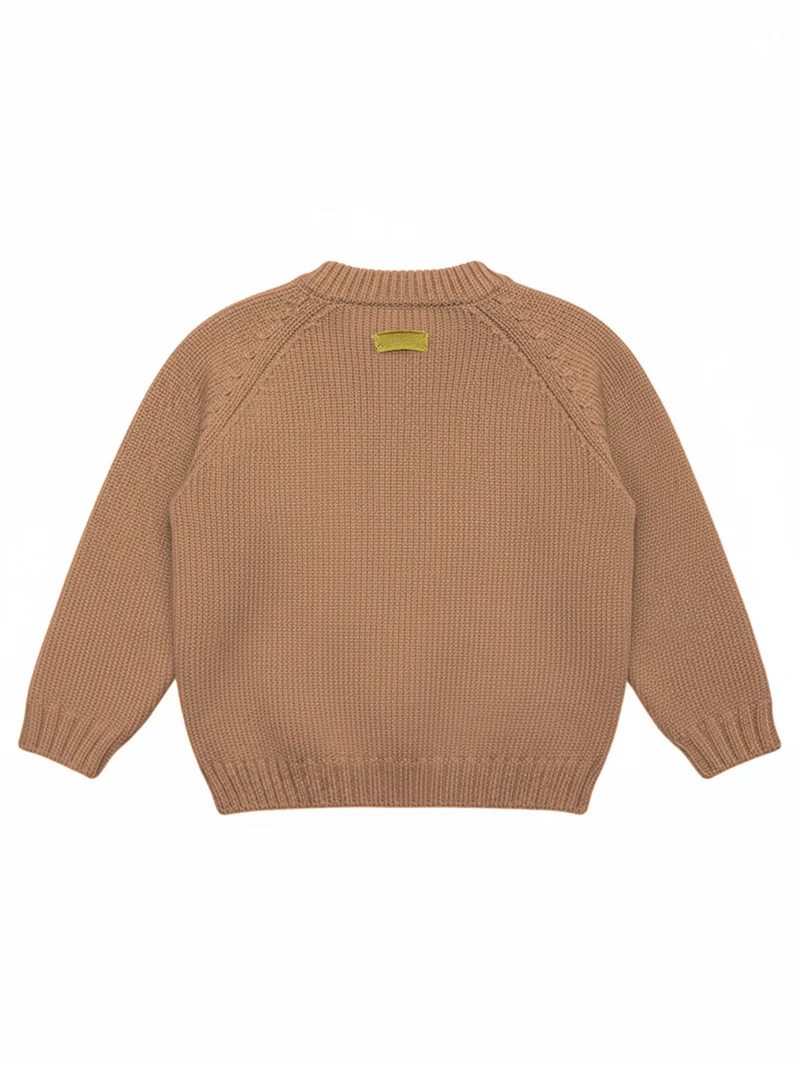 THE WOOLLY CARDIGAN - camel