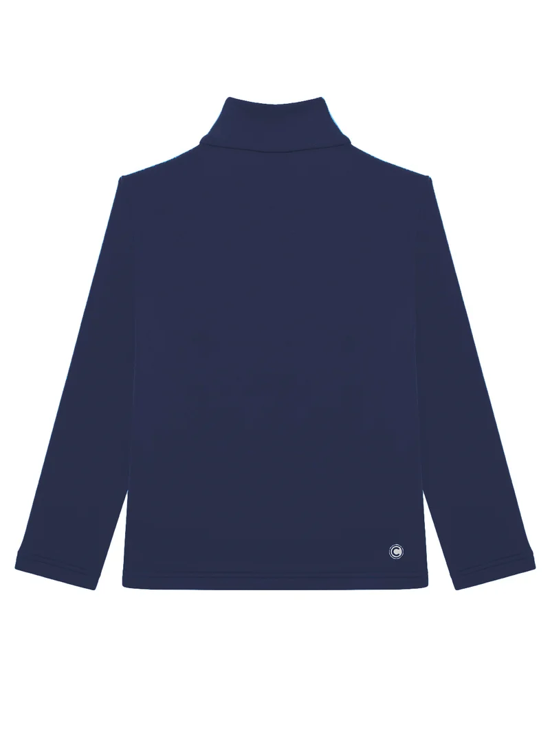 Fleece Pullover Marineblau