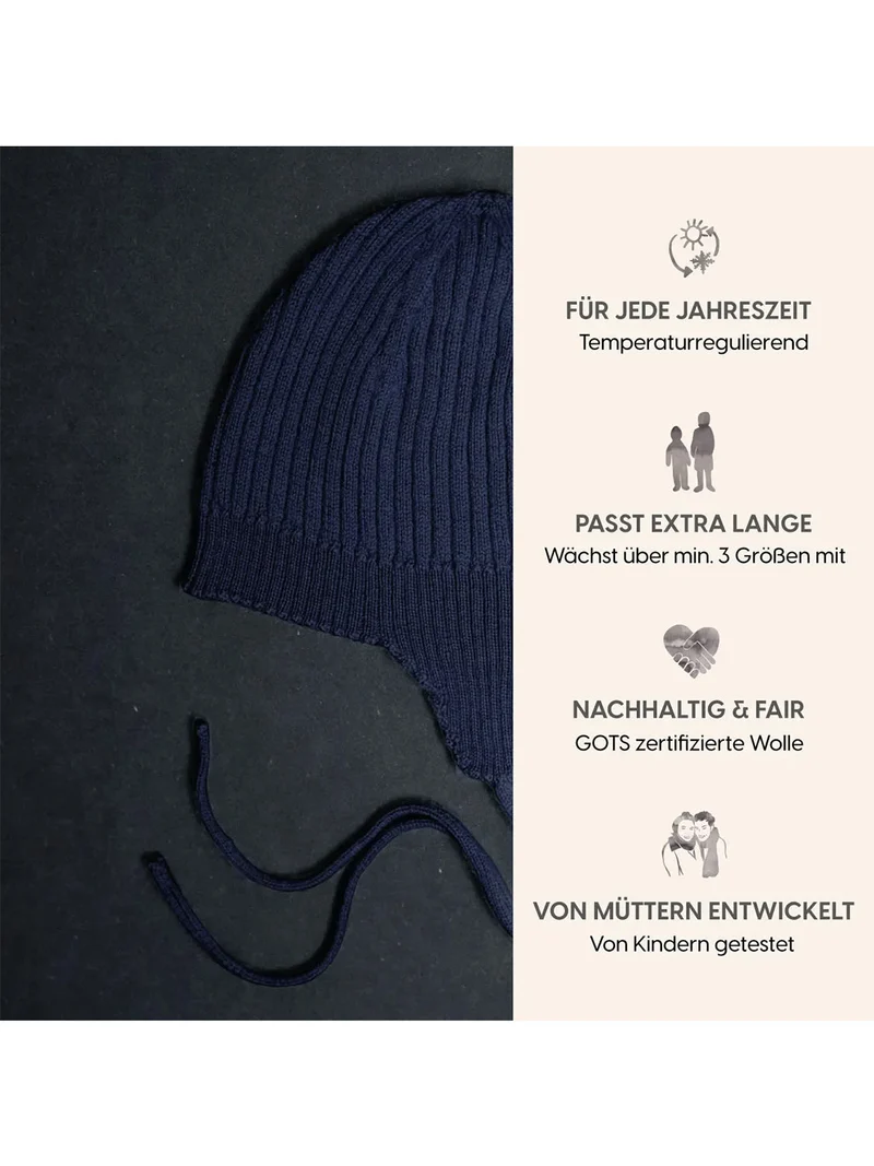 THE WOOLLY BABY HAT - midnight blue