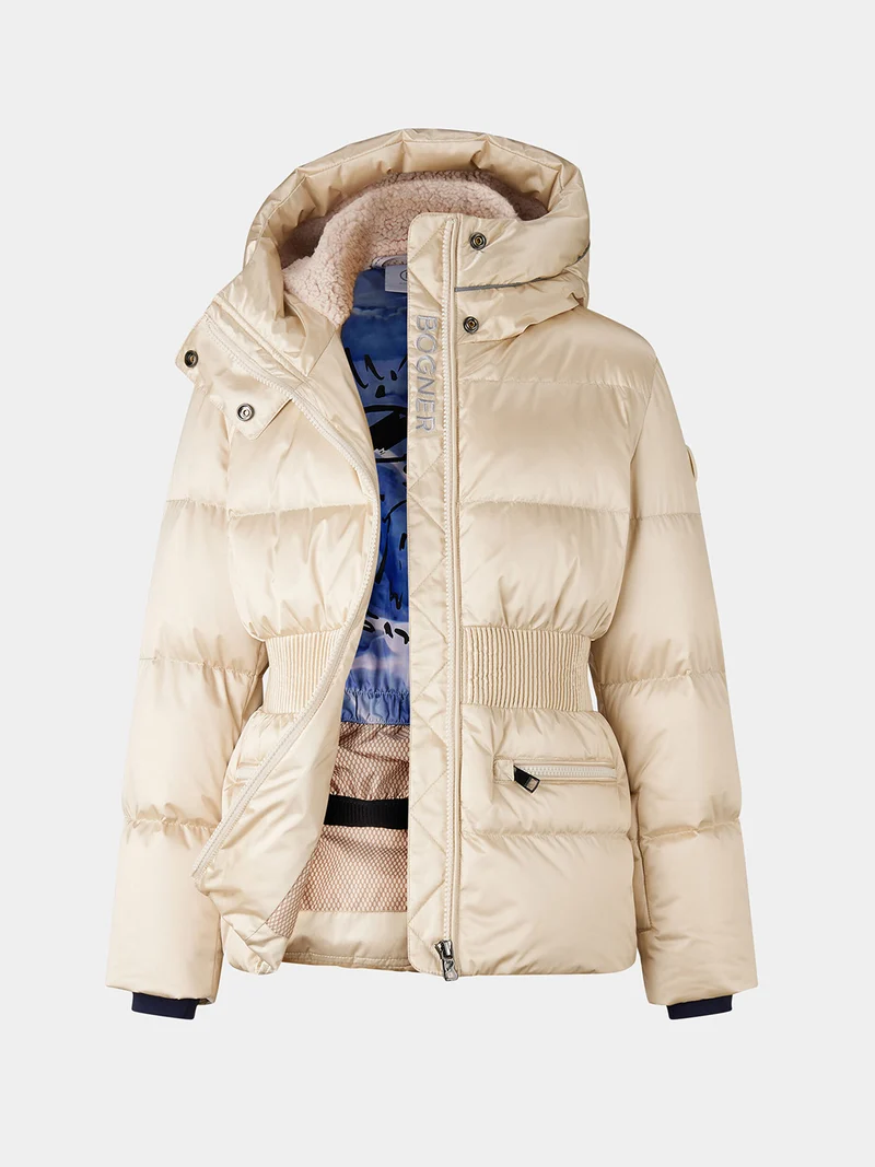 Skijacke Beige