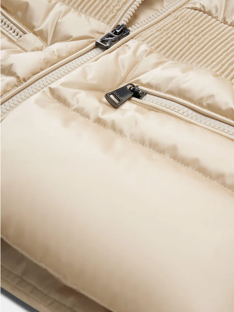 Skijacke Beige