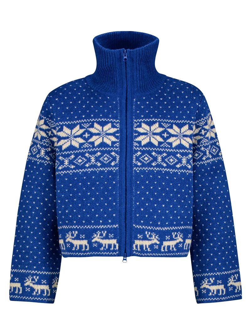 Strickjacke Bo Blau