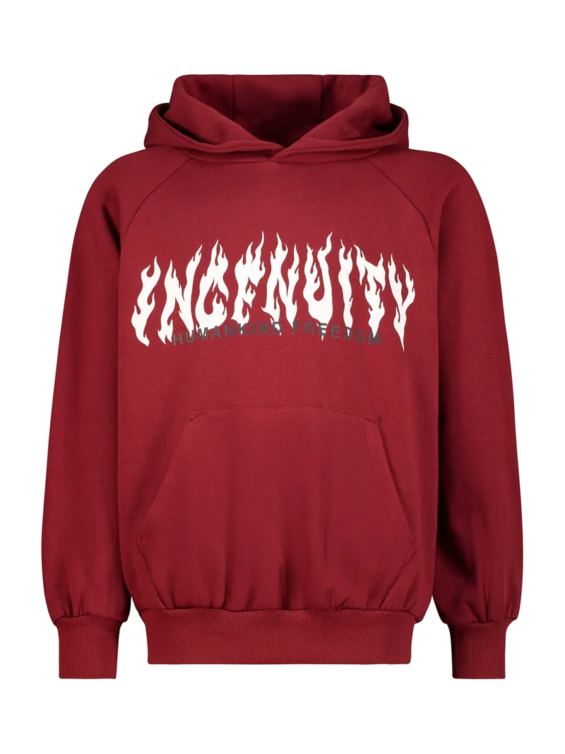 Hoodie Mic Bordeauxrot