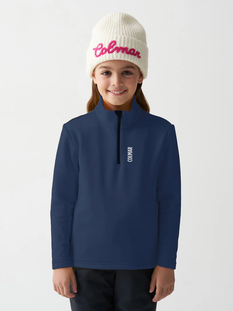 Fleece Pullover Marineblau