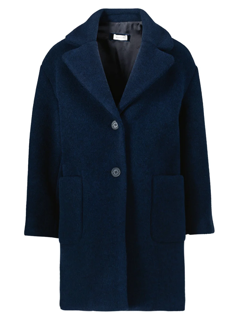 Wollmantel Marineblau