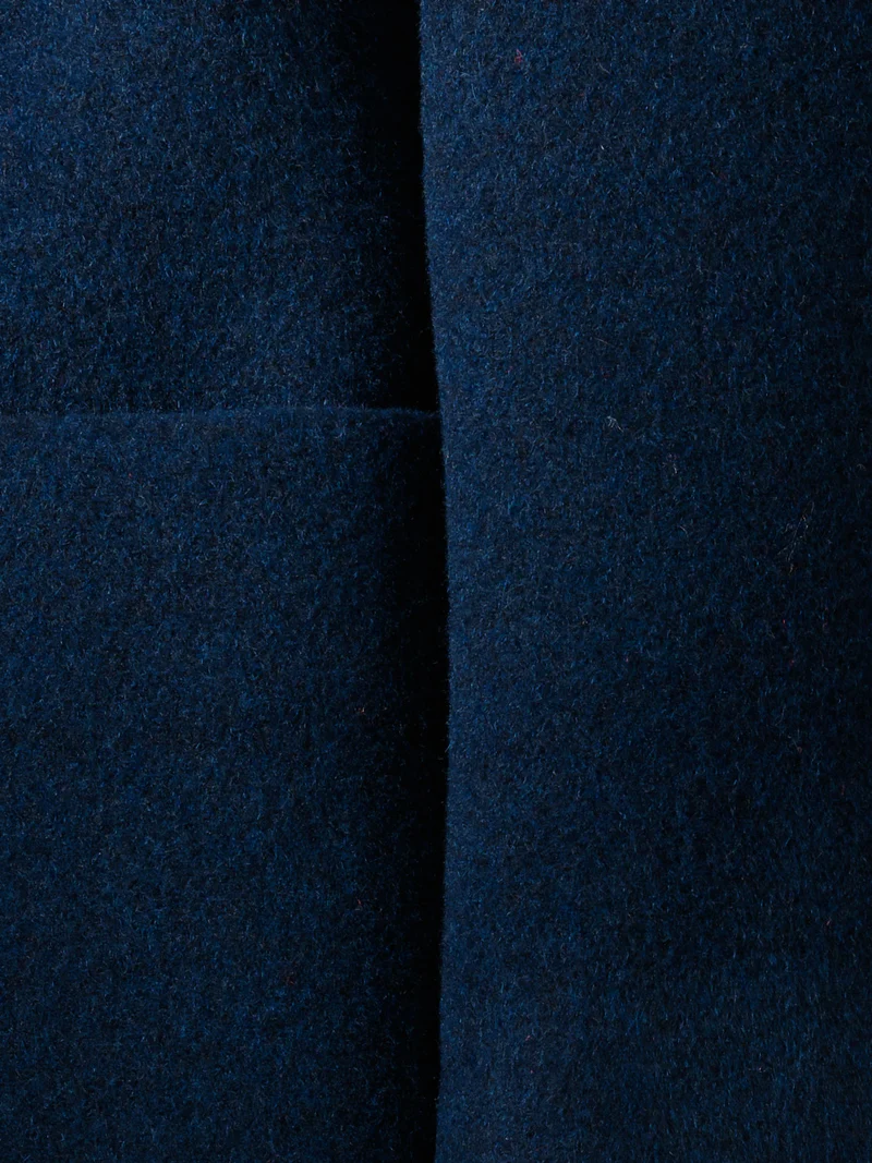 Wollmantel Marineblau
