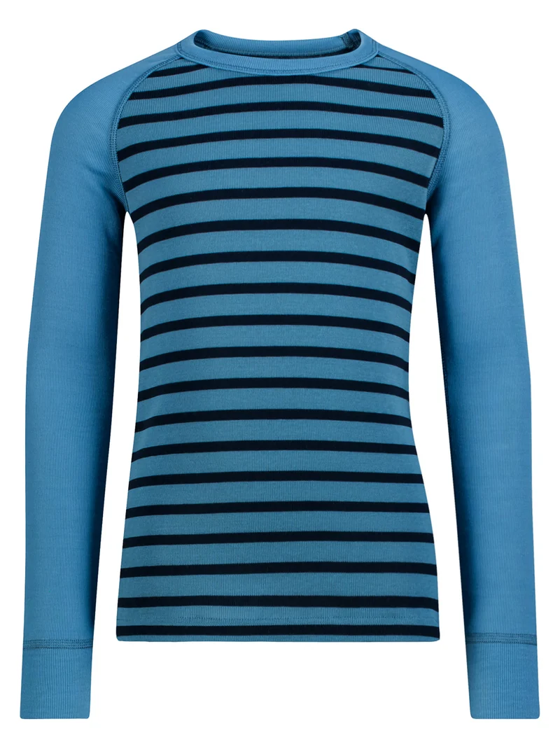 Longsleeve ACTIVE WARM STRIPES Blau