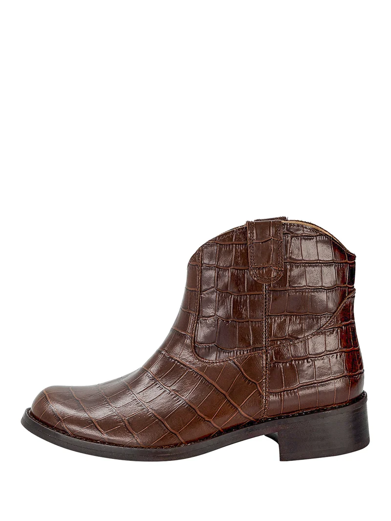 Stiefeletten Santiag Braun