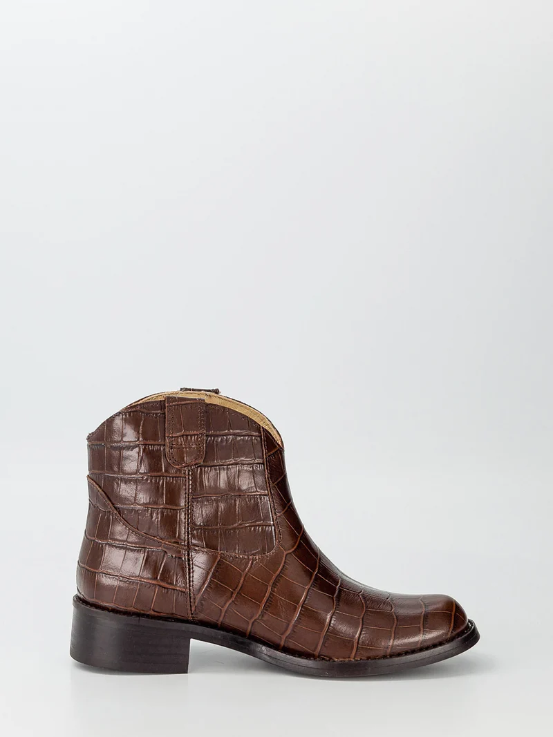 Stiefeletten Santiag Braun