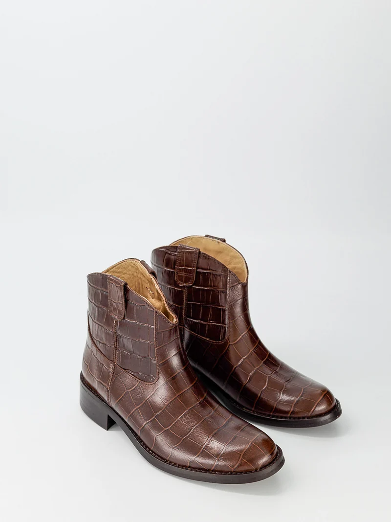 Stiefeletten Santiag Braun