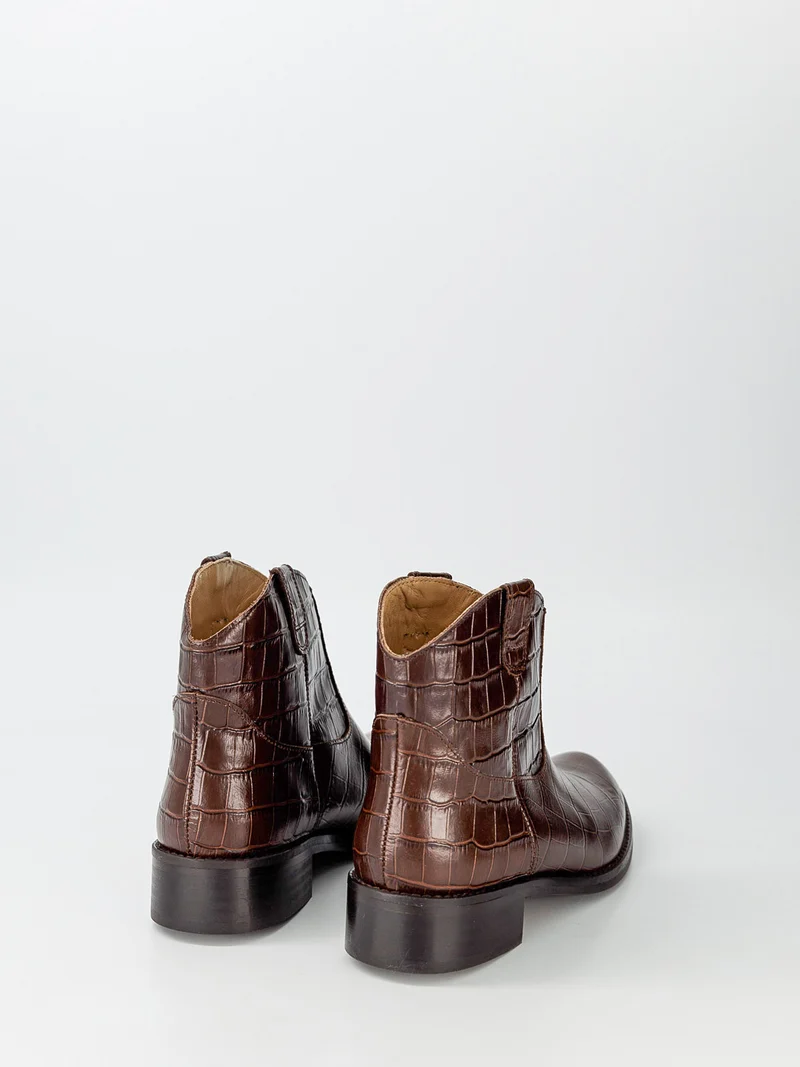 Stiefeletten Santiag Braun